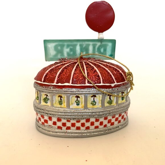 4 Coca-Cola Glitter Ornaments Diner Coke Can Bottle Cap Polar Bear Christmas Vtg - Picture 9 of 13